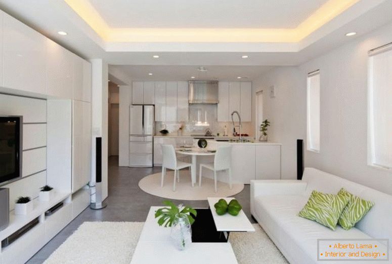 bijela kuhinja-dnevna soba-dizajn-ideje-koje se odnose na dnevni boravak i kuhinju-kombinirane-dizajn-ideje-za-remodelovanje-kuhinja-i-dnevne-prostorije-particije