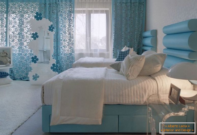 plava spavaća soba-boja-i-belo-tepih-dizajn-u-moderni-luksuzni-sanjama-kuća-dizajn-by-sh