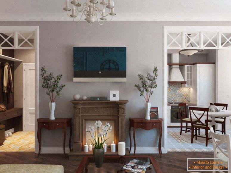 Dnevni boravak u provansovom stilu - 80 fotografija