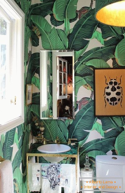 Dekoracija kupatila u stilu džungle