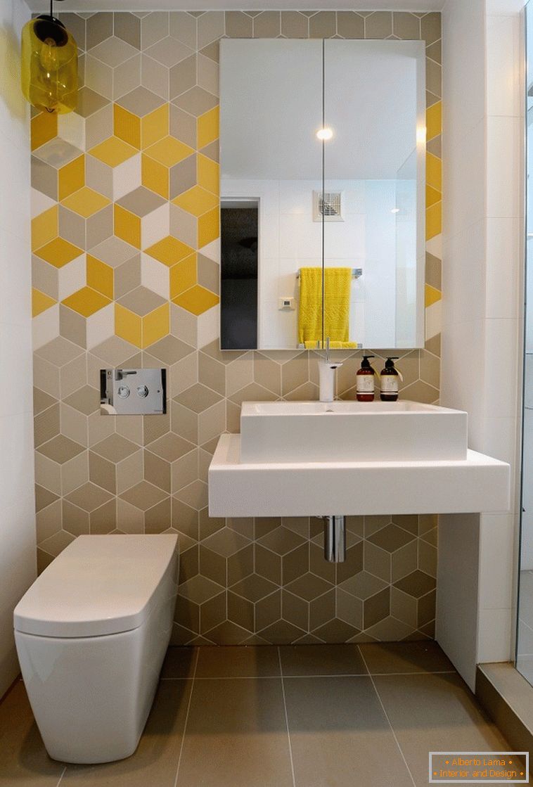 Geometrijski uzorak u dizajnu kupatila