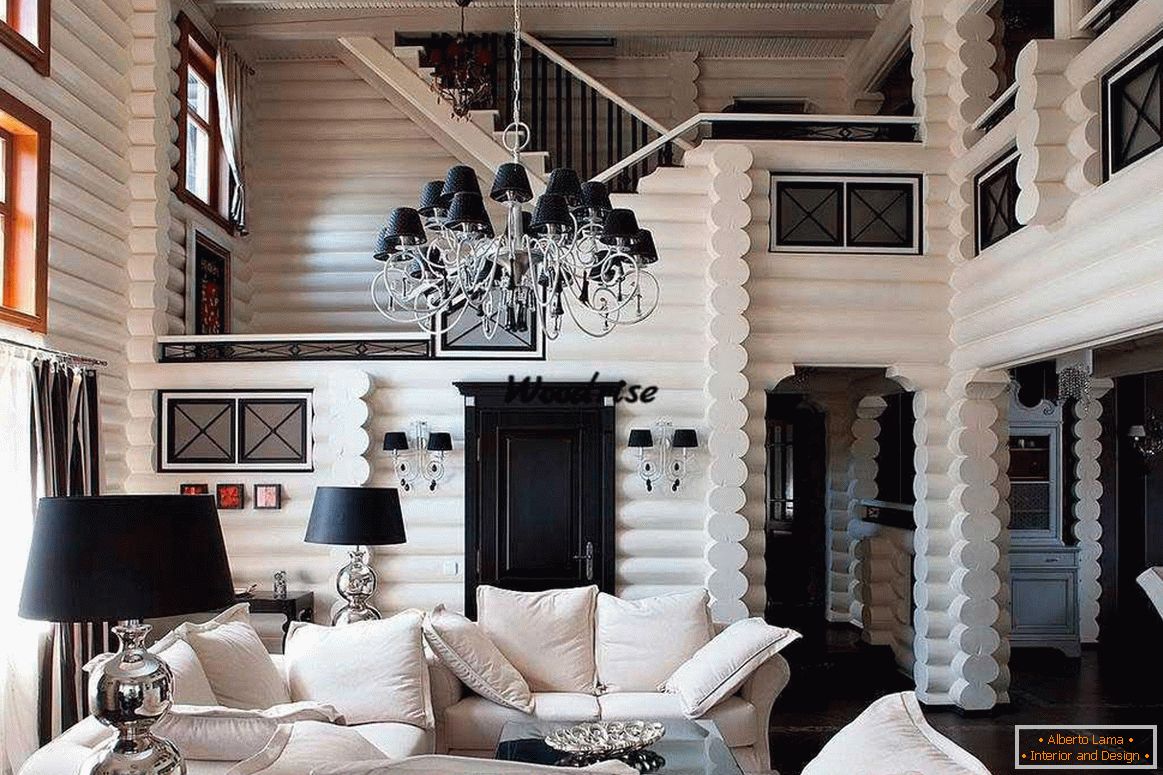 Crno-beli dizajn dnevne sobe