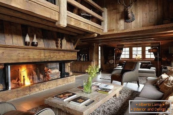 Luksuzna završna obrada drvene kuće u duhu planinarenja
