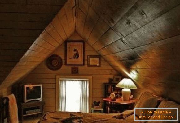 spavaća soba u drvenoj kući, foto 36