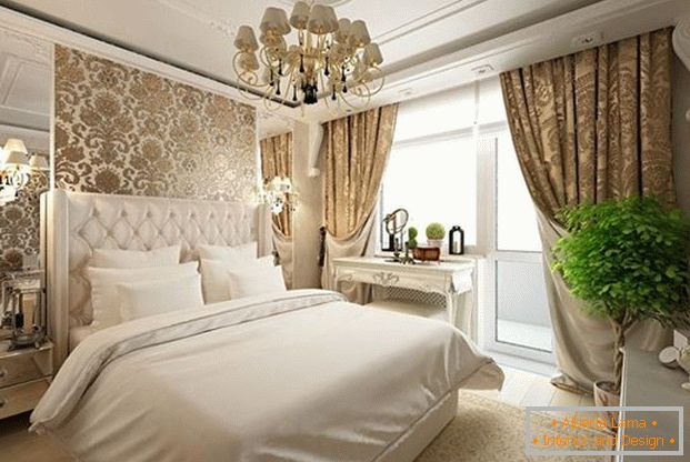 dizajn spavaće sobe u klasičnom stilu