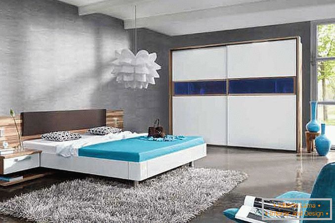 dizajn spavaće sobe na fotografiji visoke tehnologije
