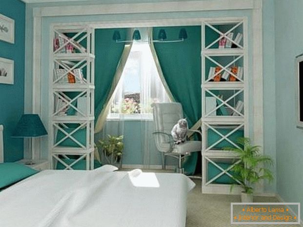 Mediteranski stil u unutrašnjosti spavaće sobe