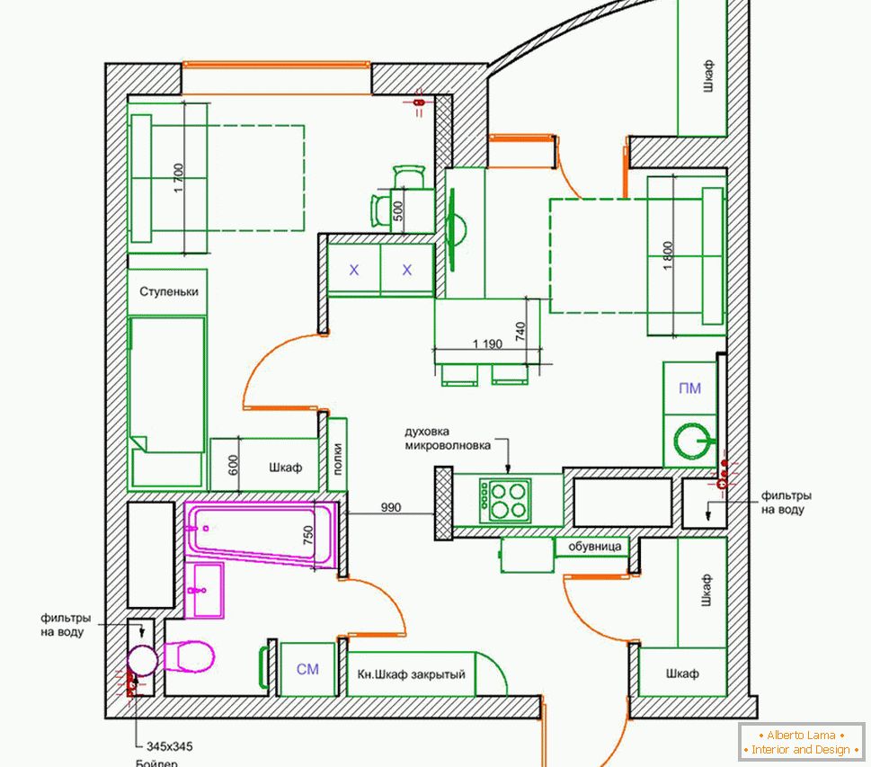 Raspored apartmana je manji od 50 m2