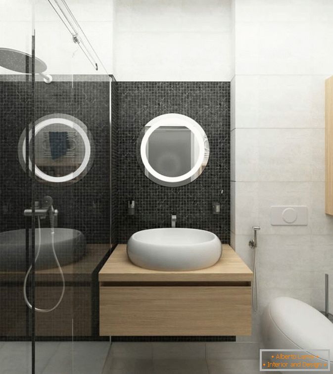 Kupatilo manja studio apartmana u Novosibirsku