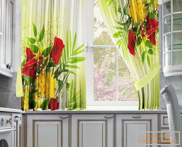 prekrasne moderne zavese na kuhinjskoj fotografiji, foto 29