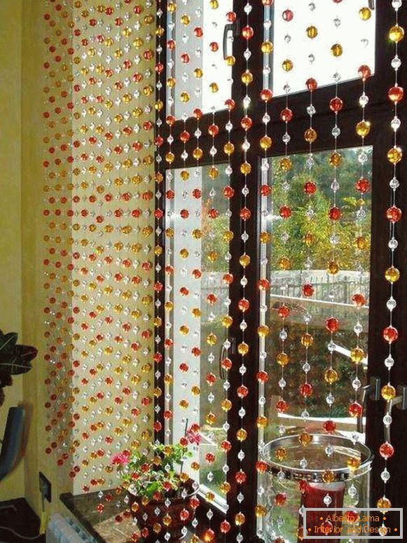 prekrasne zavese u kuhinji sa balkonskim vratima, foto 31