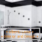 Crno-bijeli kavez u dizajnu kupatila