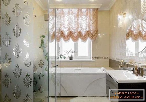 Enterijer kupatila u dizajnu privatne kuće - fotografija 2017