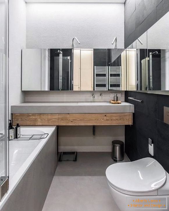 Prekrasne kupaone u modernom stilu - fotografija u stanu