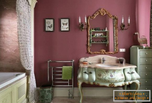 Prekrasno kupatilo - dizajn fotografija u stilu Provanse