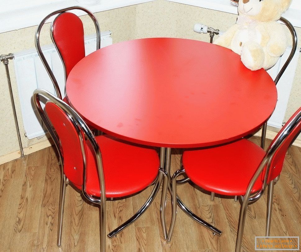Crveni okrugli sto u unutrašnjosti