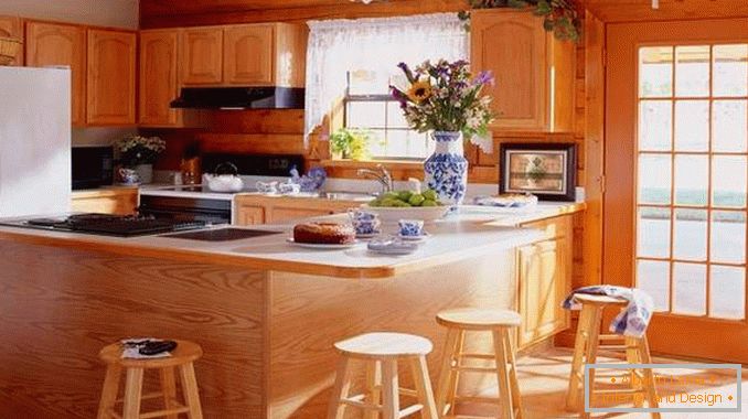 kuhinja od drveta s vlastitim rukama u modernom stilu, slika 3
