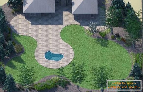 Planiranje seoske kuće sa bazenom i terasom