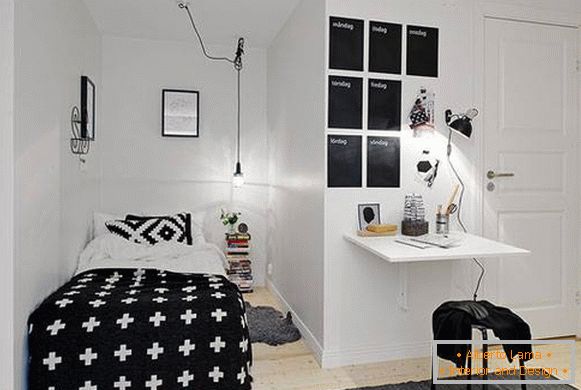 Crno-bela spavaća soba