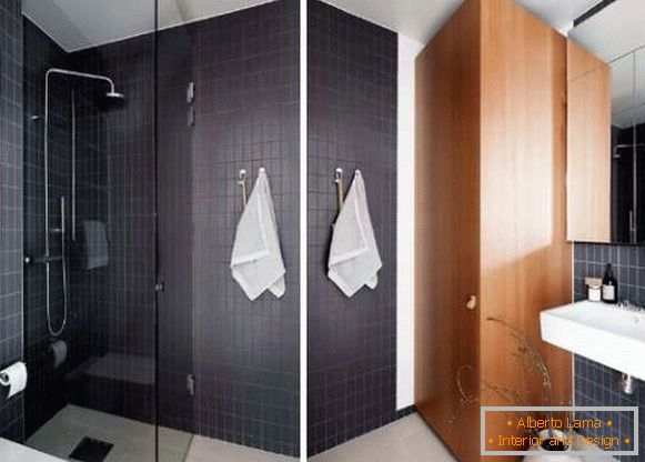 Mali studio apartman - kupatilo enterijera na slici