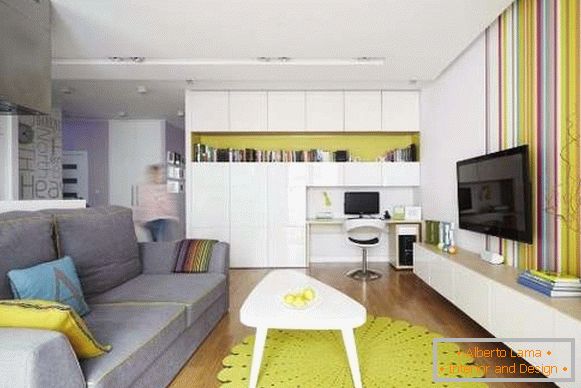 Mali studio apartman u svijetle boje i moderan stil