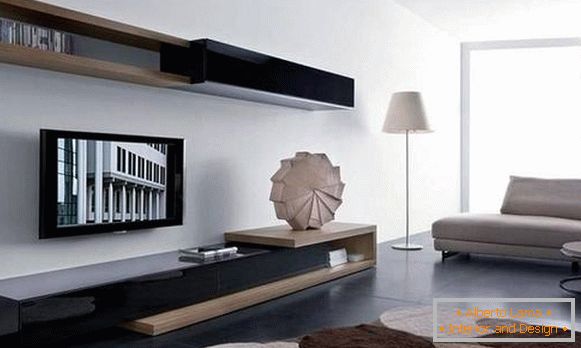 moderni modularni zidovi u dnevnoj sobi, fotografija 16
