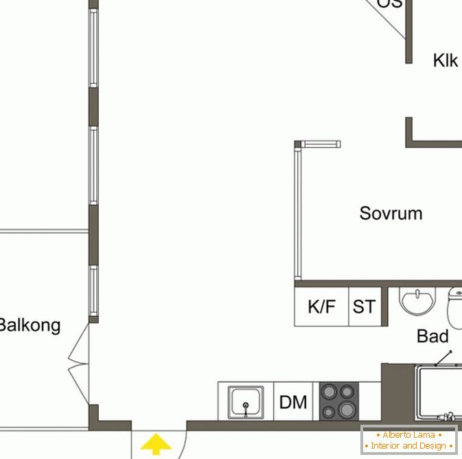 Planiranje studijskog stana u skandinavskom stilu