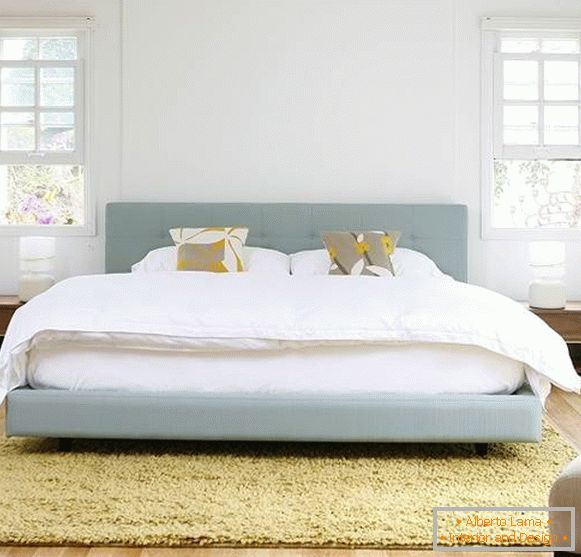 Krevet tkanine svetlo plava