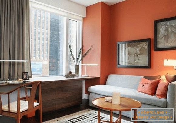 Moderna kuća-kancelarija-narandžasta boja