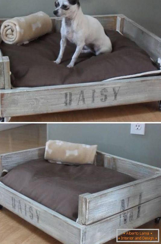 Krevet za psa iz starog nameštaja