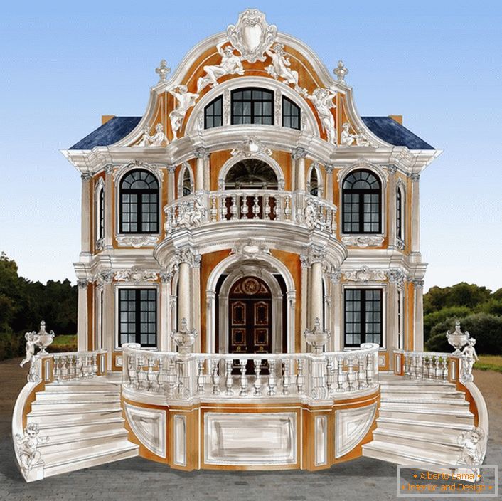 Luksuzni projekat kuće u baroknom stilu.
