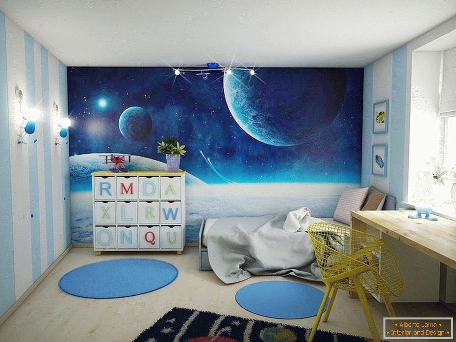 Soba za dečaka в космическом декоре
