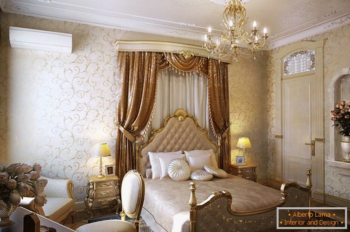 Samo pravilno odabrani namještaj, kao u ovoj spavaćoj sobi, može postati živi primer baroknog stila.