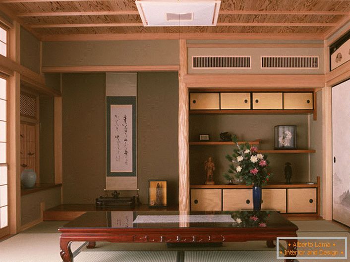Stil japanskog minimalizma je vredan pažnje za upotrebu prirodnih završnih materijala za organizaciju enterijera. 
