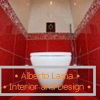 Crveni i beli toaletni dizajn