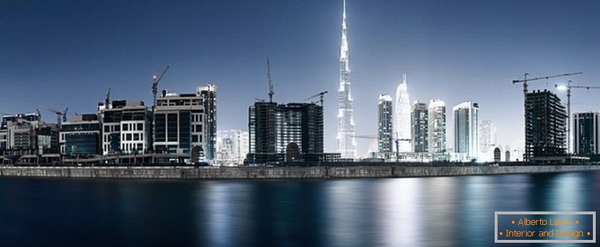 Dubai se gradi u noćnom osvetljenju