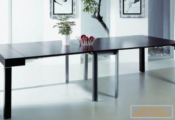 savitljiva stolna konzola crna u dizajnu dnevne sobe