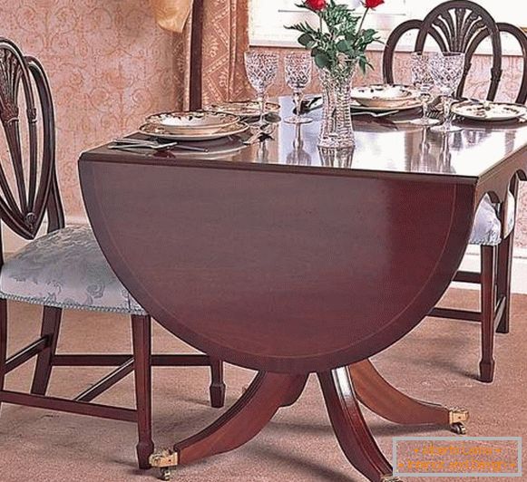 preklopni ovalni trpezarijski sto