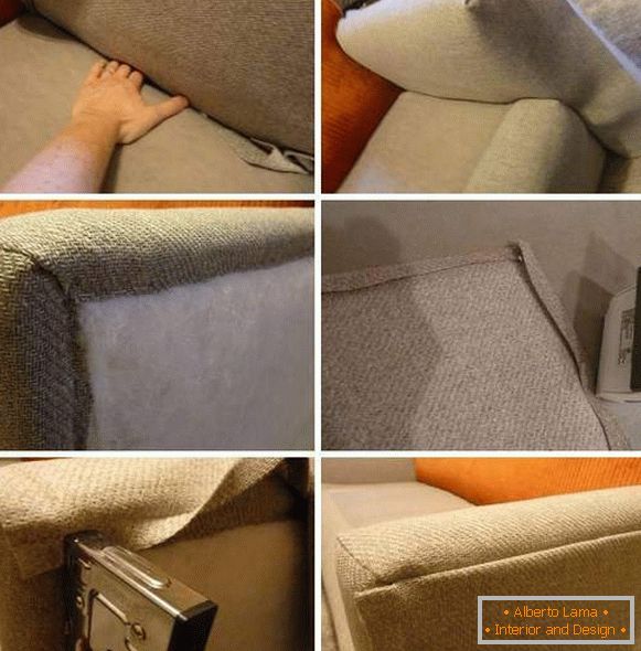 Kako zamijeniti tepihe na sofi - korak po korak