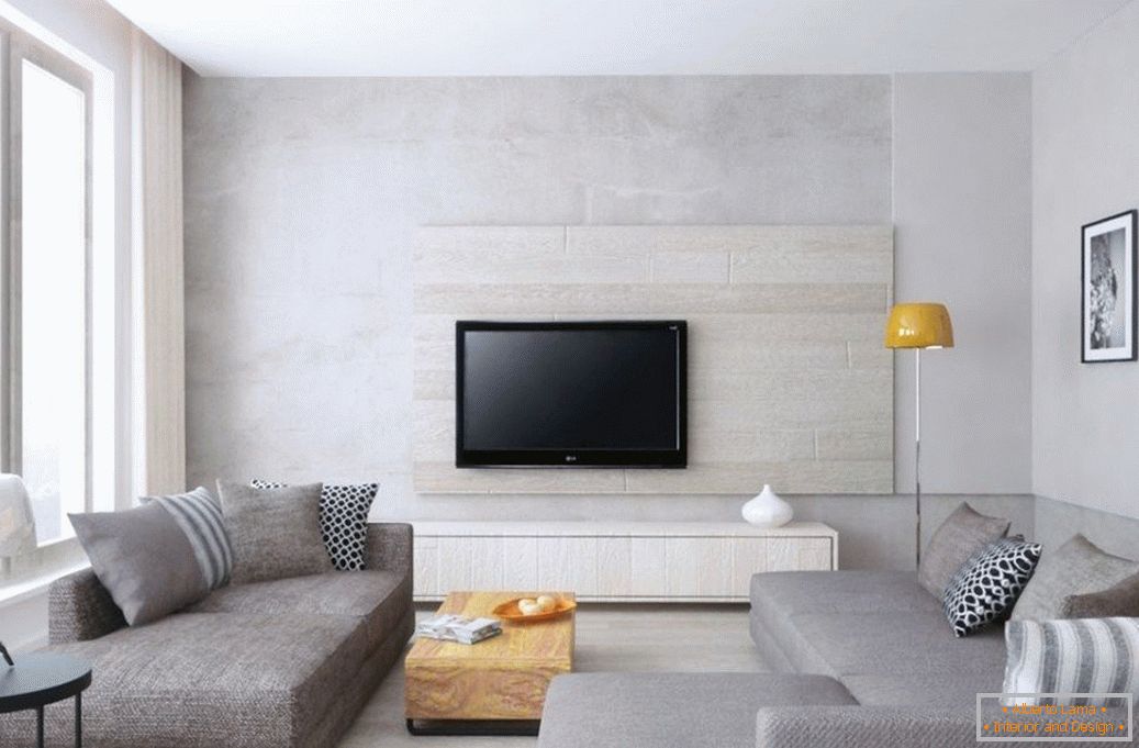 Siva kauč u modernom enterijeru