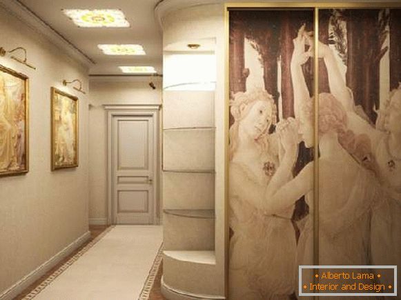 garderoba u klasičnom stilu u hodniku, fotografija 38