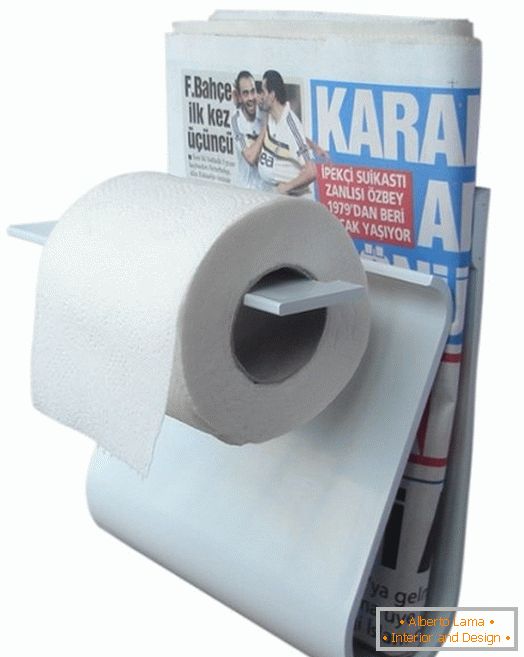 Nosač toalet papira sa police za novine