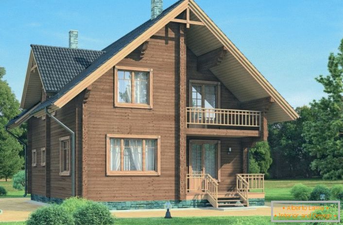 U dizajnu fasade, uglavnom se koristi drveni okvir. 