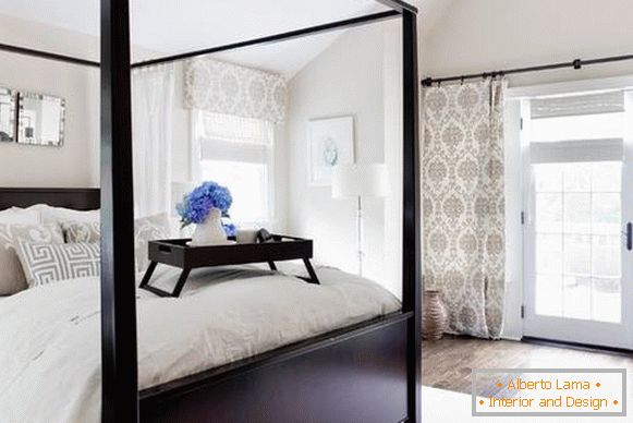 Zavese u spavaćoj sobi - novinske foto dizajn sa prelepim uzorcima