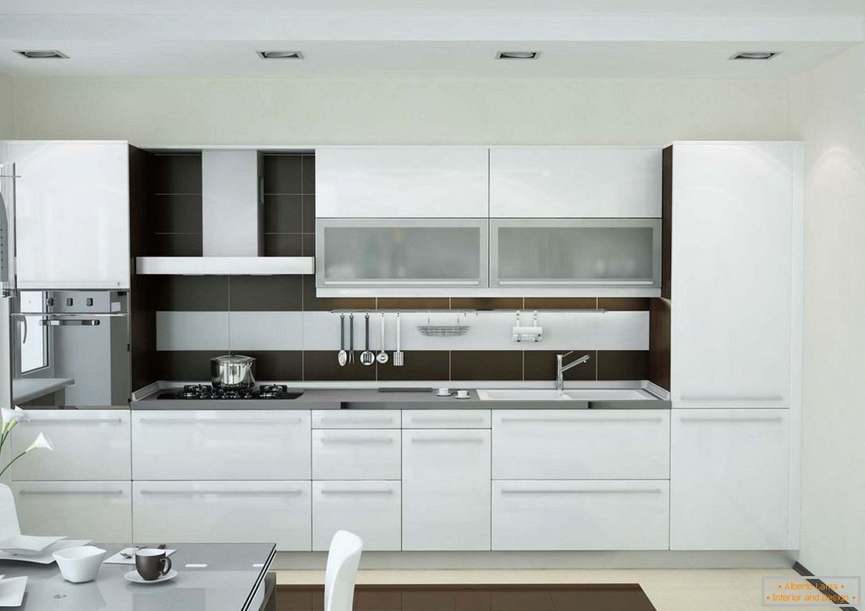 Kompaktna kuhinja u bijeloj boji