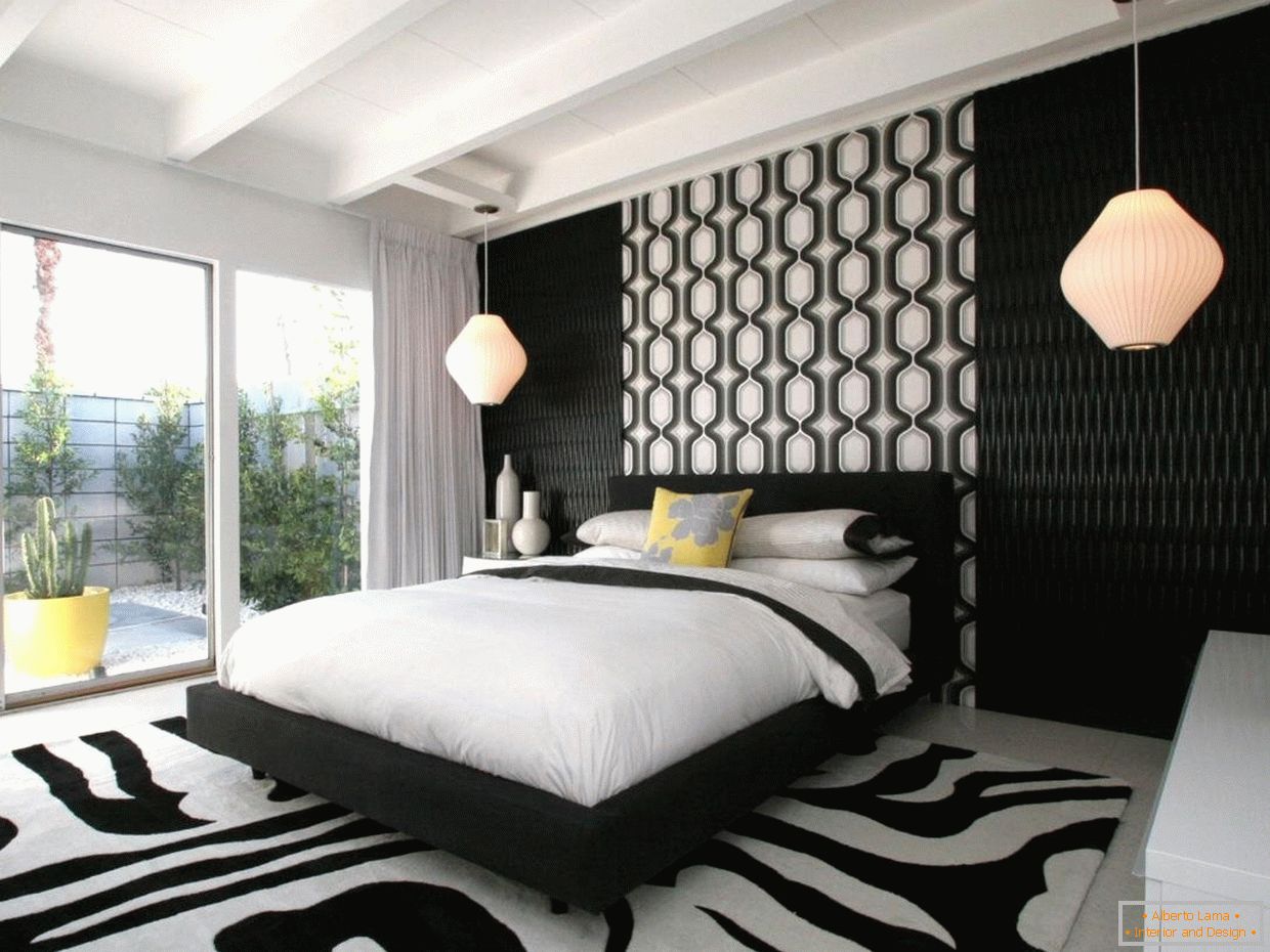 Kontrastni dizajn spavaće sobe