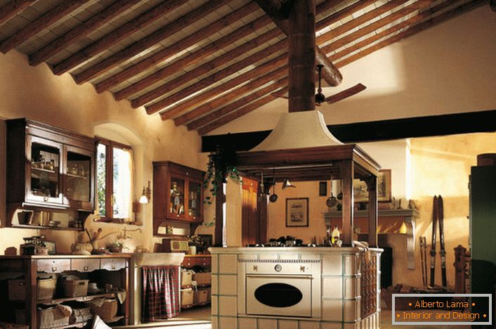 Seoska zemlja u svojoj najboloj manifestaciji. Funkcionalnost i praktičnost, udobnost i toplina u kuhinji kuće.