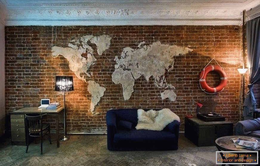 Mapa svijeta na zidovima