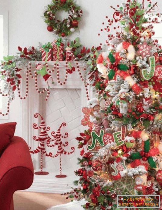 Ukrasne božićne dekoracije - u slatkišima - slatkiši