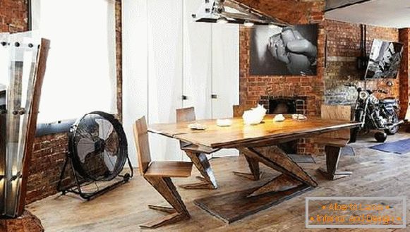 stol za kuhinju u stilu potkrovlja, fotografija 20